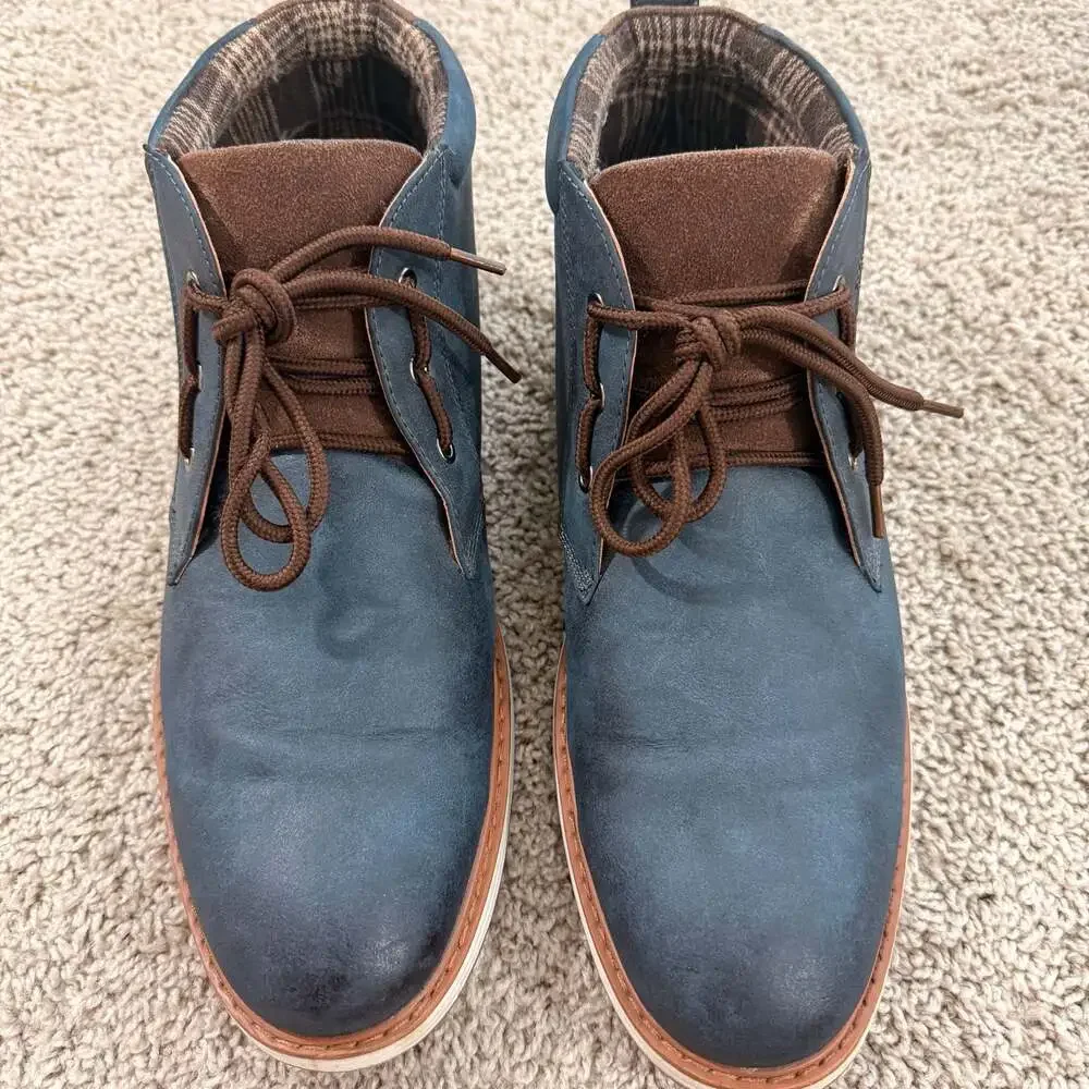 Ferro Aldo Houston Chukka Boots Blue‎ Nubuck Lace Up Men’s Size 11 EUC
